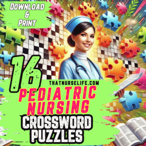 16 pediatric nursing crossword puzzles book