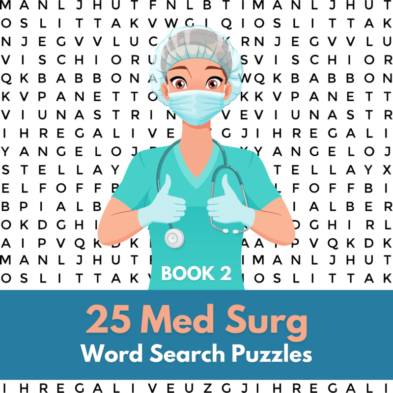 25 Med Surg Word Search Puzzles Ebook 2