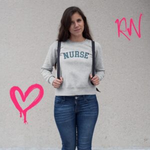 NURSE Curved Letters Sweatshirt Product Var 1